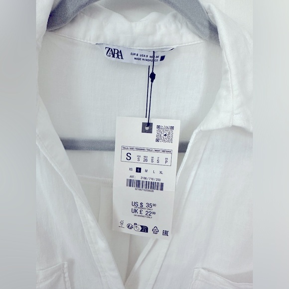 Zara | NWT Brand New Button Down Blouse | Size: Small - Picture 4 of 4